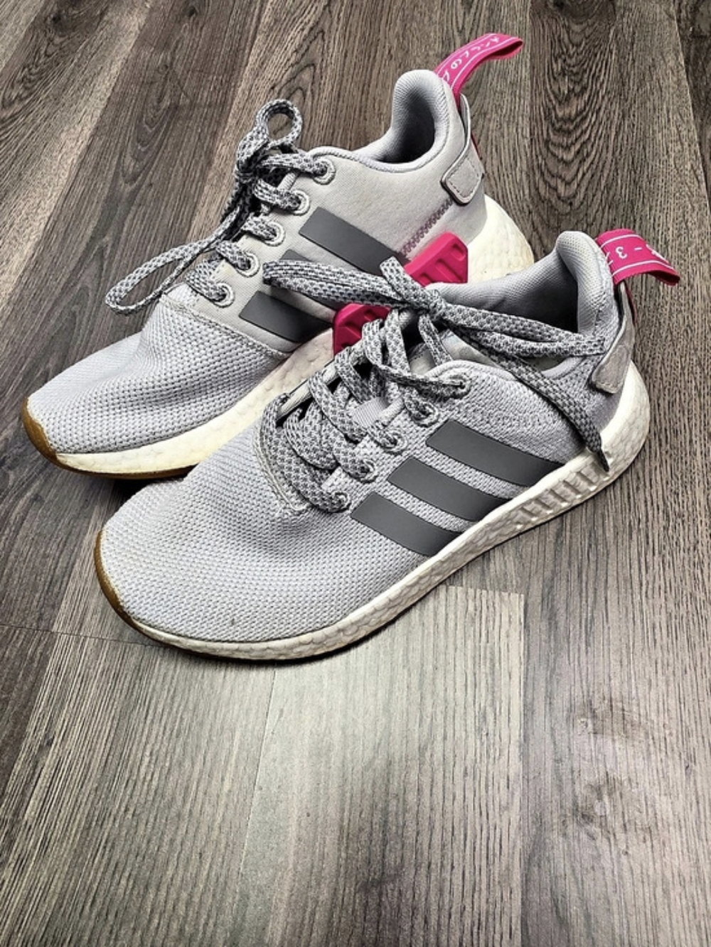 adidas NMD_R1 Women's Gray Pink Sneakers US 6